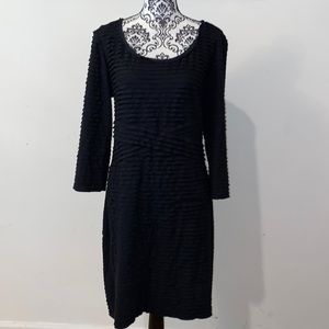 NWT!! Max Studio Black Midi 3/4 Sleeve Midi Dress